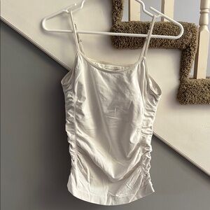 Elegant White/Ivory Ruched Women's Cami